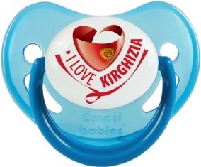 I Love Kirghizia Sucette Physiologique Bleue phosphorescente