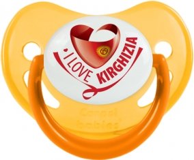 I Love Kirghizia Sucette Physiologique Jaune phosphorescente