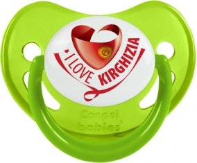 I Love Kirghizia Sucette Physiologique Vert phosphorescente