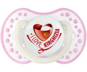I Love Kirghizia Sucette LOVI Dynamic Blanc-rose phosphorescente