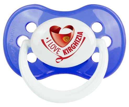 I Love Kirghizia Tétine Anatomique Bleu classique