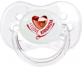 I Love Kirghizia Sucette Cerise Transparent classique