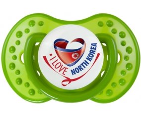 I Love North Korea Sucette LOVI Dynamic Vert classique