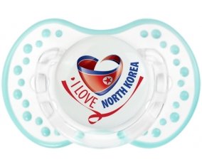 I Love North Korea Sucette LOVI Dynamic Retro-blanc-lagon classique