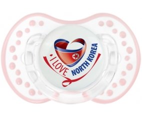 I Love North Korea Sucette LOVI Dynamic Retro-blanc-rose-tendre classique