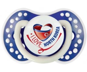 I Love North Korea Sucette LOVI Dynamic Bleu-marine phosphorescente