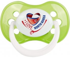 I Love North Korea Sucette Anatomique Vert classique
