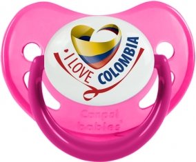 I Love Colombia Tétine Physiologique Rose phosphorescente
