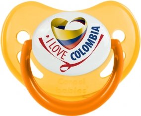 I Love Colombia Tétine Physiologique Jaune phosphorescente