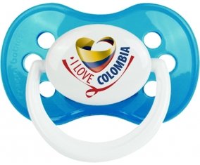 I Love Colombia Sucete Anatomique Cyan classique