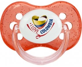I Love Colombia Sucete Cerise Rouge à paillette