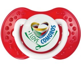 I Love Comoros Tétine LOVI Dynamic Blanc-rouge classique