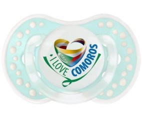 I Love Comoros Tétine LOVI Dynamic Retro-turquoise-lagon classique