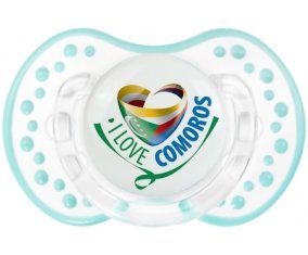 I Love Comoros Tétine LOVI Dynamic Retro-blanc-lagon classique