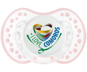 I Love Comoros Tétine LOVI Dynamic Retro-blanc-rose-tendre classique