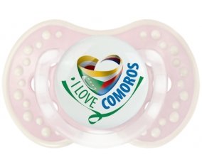 I Love Comoros Tétine LOVI Dynamic Retro-rose-tendre classique