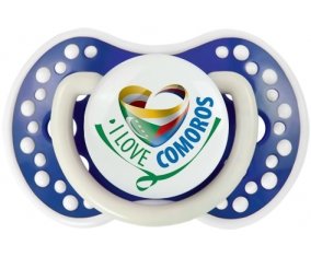 I Love Comoros Tétine LOVI Dynamic Bleu-marine phosphorescente