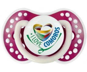 I Love Comoros Tétine LOVI Dynamic Fuchsia phosphorescente