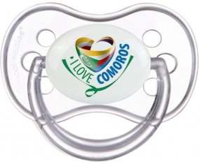 I Love Comoros Sucette Anatomique Transparente classique