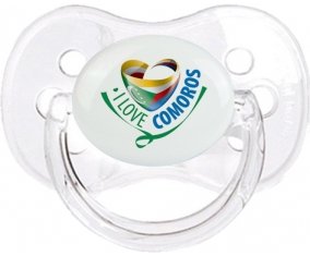 I Love Comoros Sucette Cerise Transparent classique