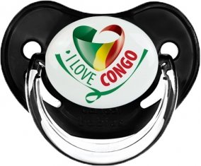 I Love République du Congo Sucette Physiologique Noir classique