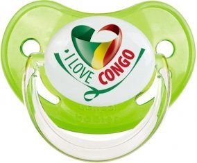 I Love République du Congo Sucette Physiologique Vert classique