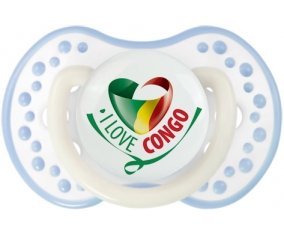 I Love République du Congo Sucette LOVI Dynamic Blanc-cyan classique
