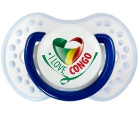 I Love République du Congo Sucette LOVI Dynamic Marine-blanc-bleu classique