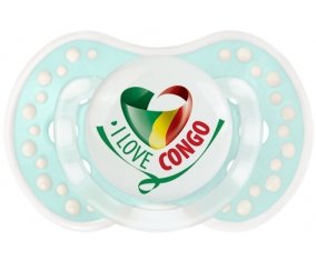 I Love République du Congo Sucette LOVI Dynamic Retro-turquoise-lagon classique