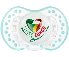 I Love République du Congo Sucette LOVI Dynamic Retro-blanc-lagon classique