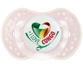 I Love République du Congo Sucette LOVI Dynamic Retro-rose-tendre classique