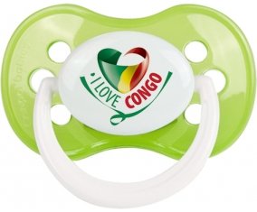 I Love République du Congo Tétine Anatomique Vert classique
