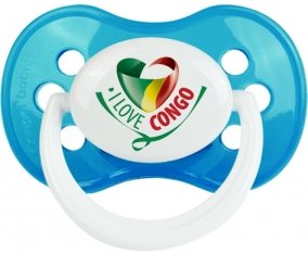 I Love République du Congo Tétine Anatomique Cyan classique