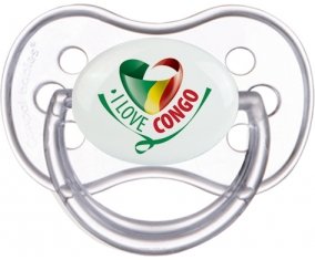 I Love République du Congo Tétine Anatomique Transparente classique