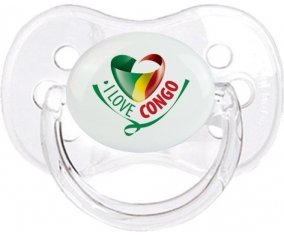 I Love République du Congo Sucette Cerise Transparent classique
