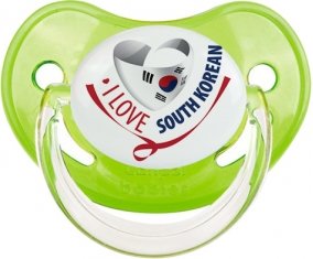 I Love South Korean Sucette Physiologique Vert classique