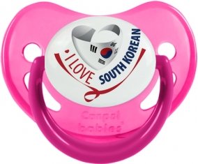 I Love South Korean Sucette Physiologique Rose phosphorescente