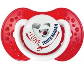 I Love South Korean Sucette LOVI Dynamic Blanc-rouge classique