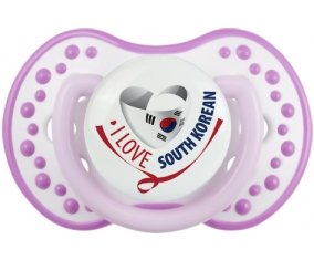 I Love South Korean Sucette LOVI Dynamic Blanc-mauve classique