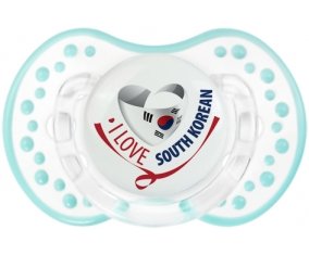 I Love South Korean Sucette LOVI Dynamic Retro-blanc-lagon classique