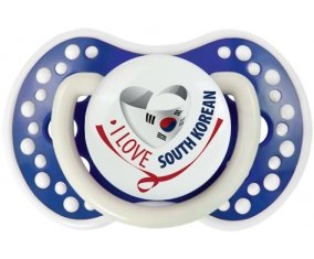 I Love South Korean Sucette LOVI Dynamic Bleu-marine phosphorescente