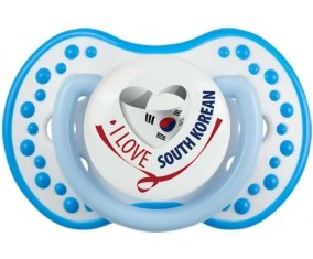 I Love South Korean Sucette LOVI Dynamic Blanc-bleu phosphorescente