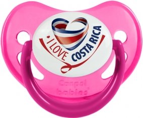 I Love Costa Rica Tétine Physiologique Rose phosphorescente