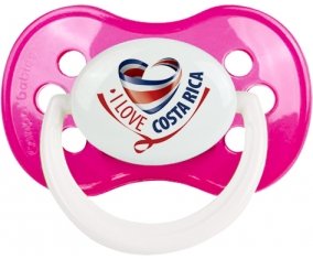 I Love Costa Rica Sucete Anatomique Rose foncé classique