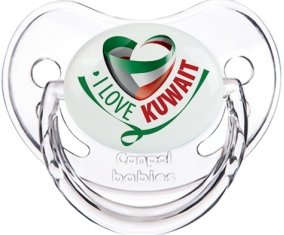 I Love Kuwait Sucette Physiologique Transparent classique