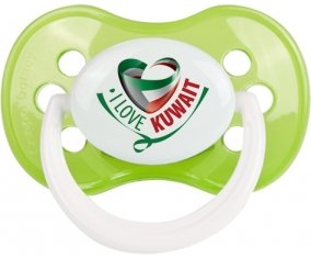I Love Kuwait Tétine Anatomique Vert classique