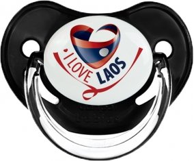 I Love Laos Sucette Physiologique Noir classique