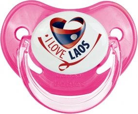 I Love Laos Sucette Physiologique Rose classique