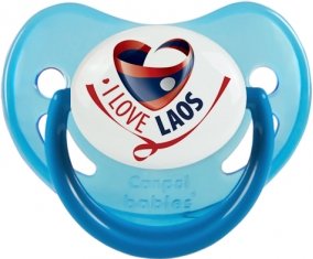 I Love Laos Sucette Physiologique Bleue phosphorescente