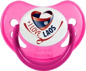 I Love Laos Sucette Physiologique Rose phosphorescente